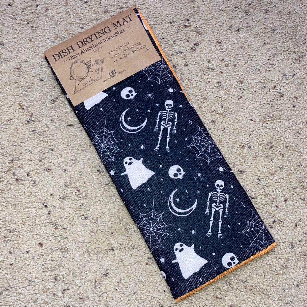 Halloween Dish Drying Mat